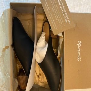Madewell Black Leather Robin Mules - 8